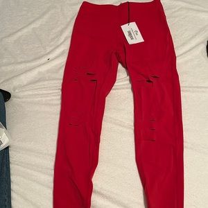 Zyia hi-rise slashed leggings